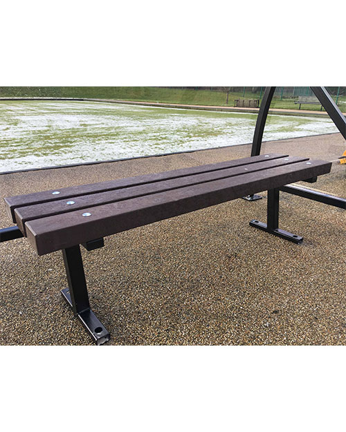 bench inside an outdoor shelter
