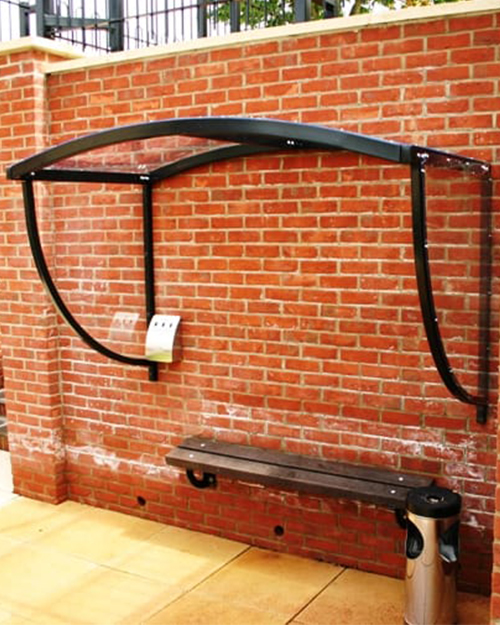 wall mounted smoking shelter