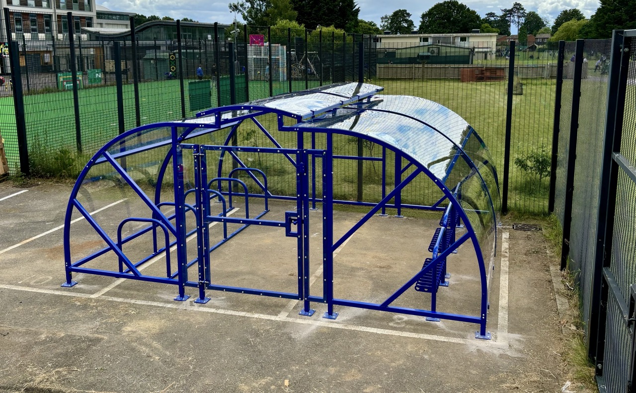 cycle shelter at a school