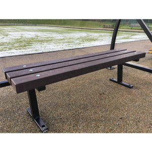 bench inside an outdoor shelter