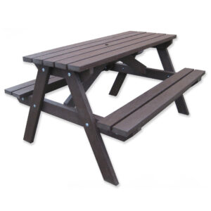 Recycled Picnic Bench 4-6 Person Chestnut