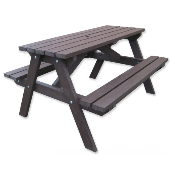 Recycled Picnic Bench 4-6 Person Chestnut