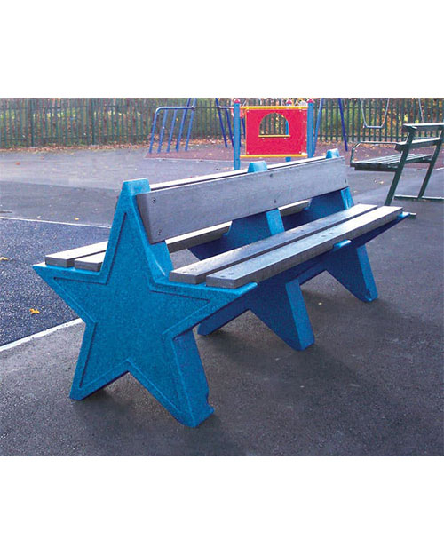 Recycled Plastic Playground Seat 6-8 Person Cherry - Image 5