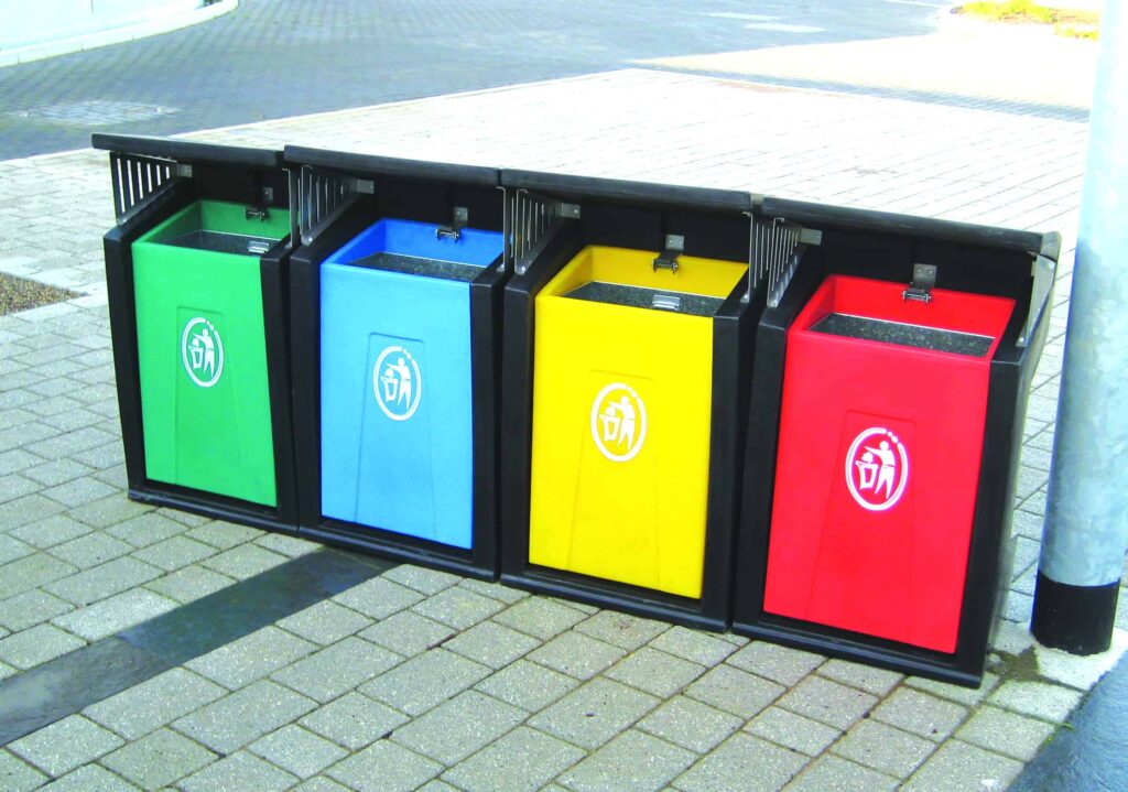 Outdoor Litter Recycling Bin Douglas