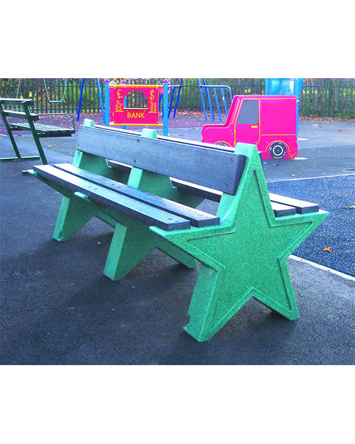 Recycled Plastic Playground Seat 6-8 Person Cherry - Image 7