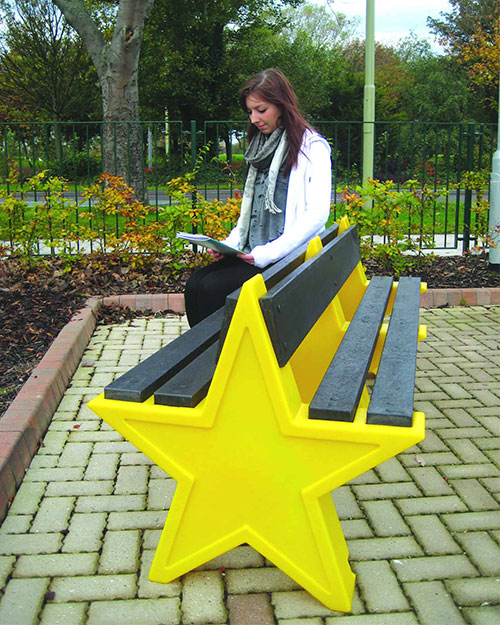 Recycled Plastic Playground Seat 6-8 Person Cherry