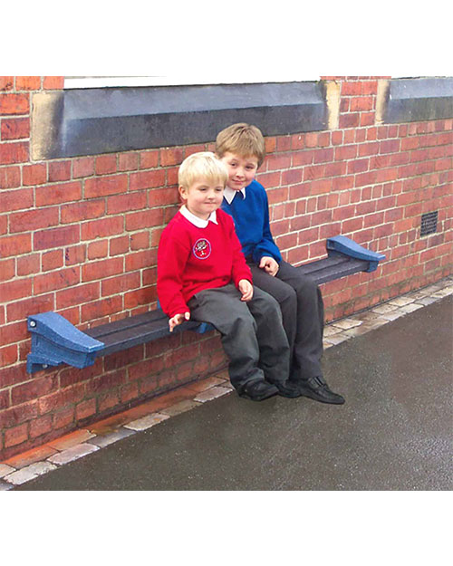 Recycled Playground Bench 3-4 Kids Wall Mounted