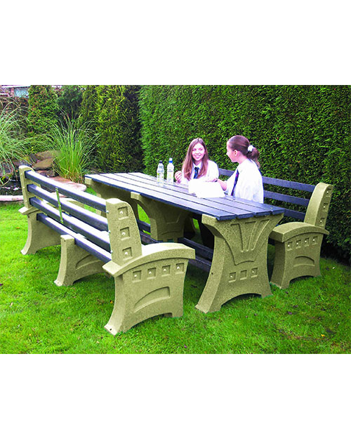 Recycled Playground Table Seat Set 6-8 Person Elder