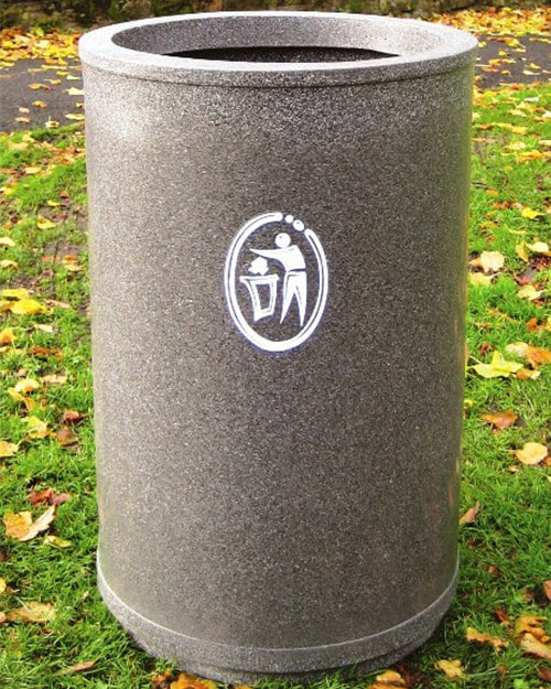 Hemlock Open Top Outdoor Litterbin