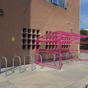 smoking shelter that has been refurbished