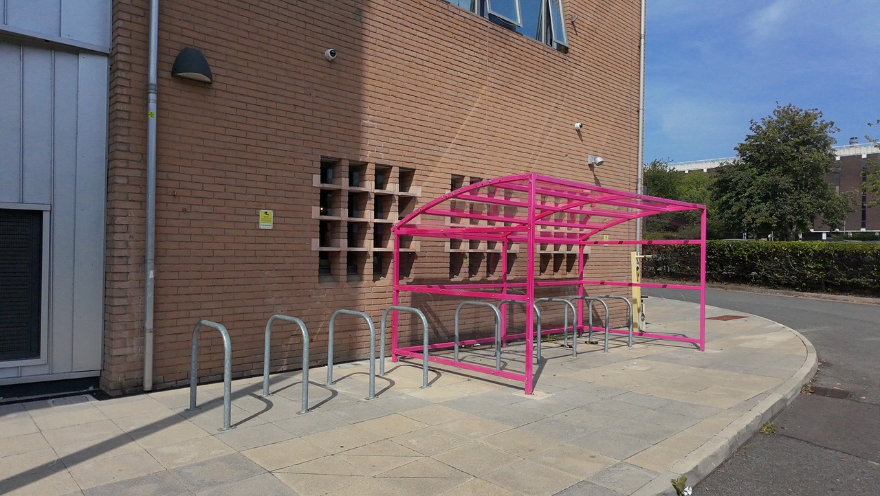 smoking shelter that has been refurbished