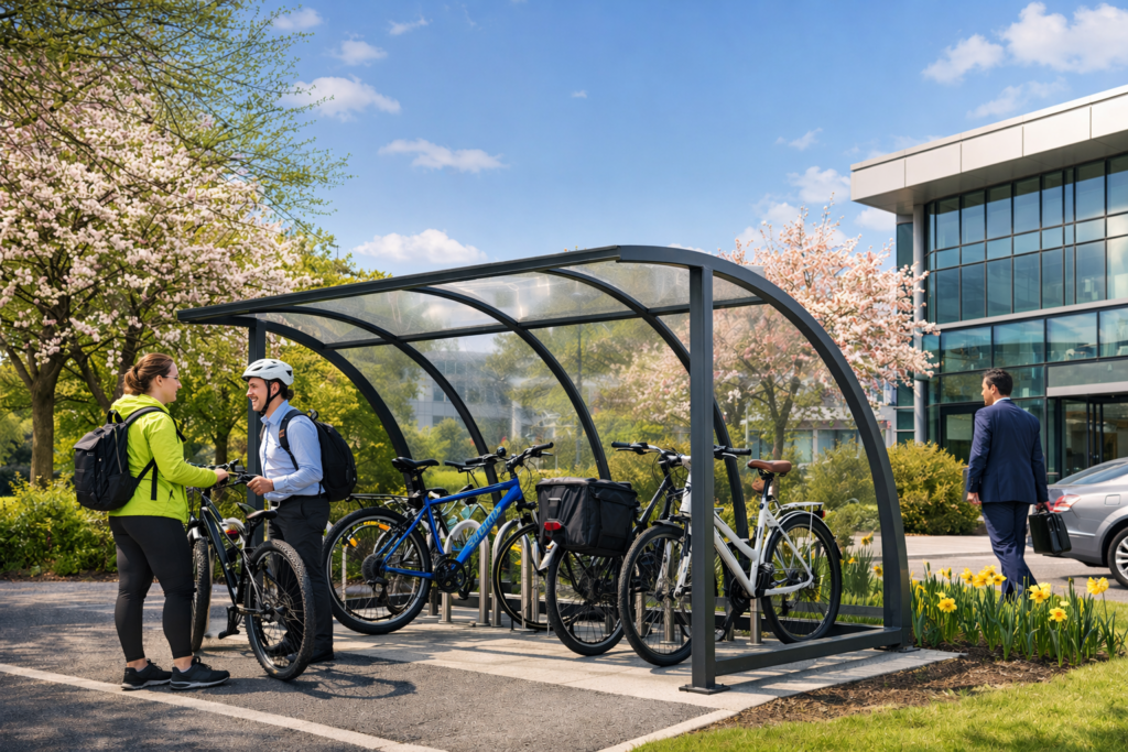 Why Spring Is the Best Time to Install a Cycle Shelter for Your Business