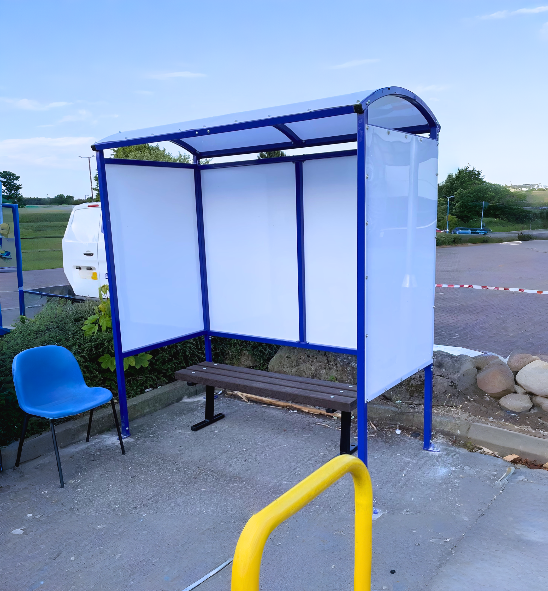 Smoking Shelter in Summer